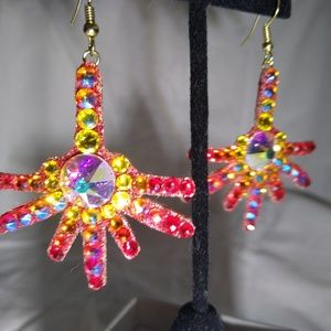 Sunburst Swarovski Earrings
